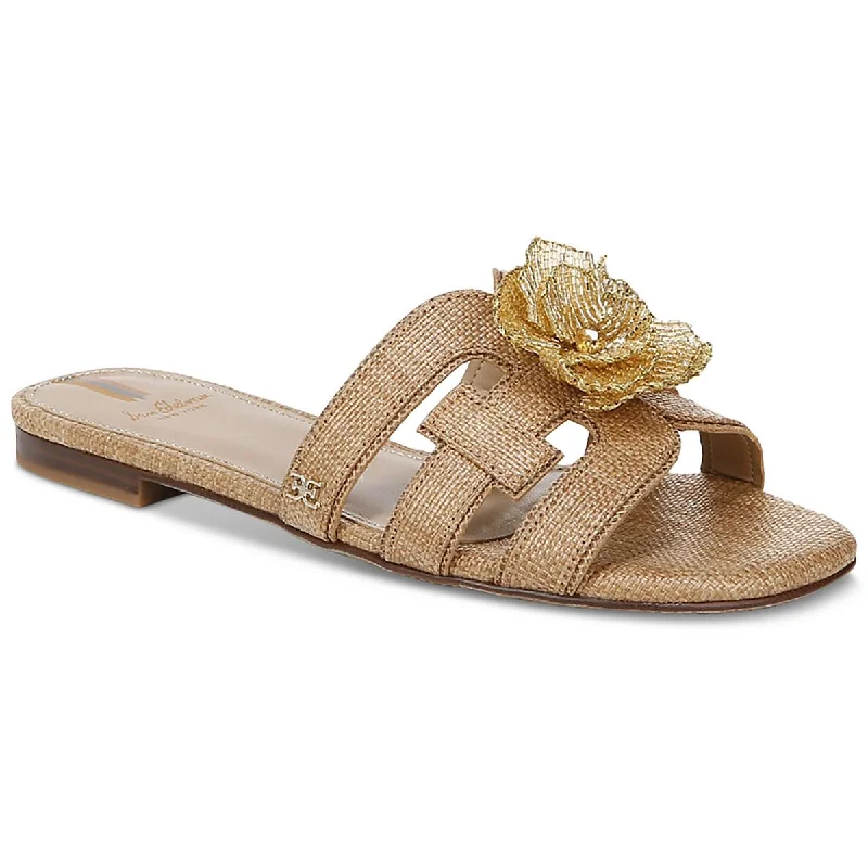 Bay Flora Womens Woven Cut-Out Slide Sandals