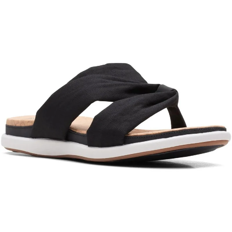 Clarks Womens Eliza Skip Slip-on Padded Slide Sandals