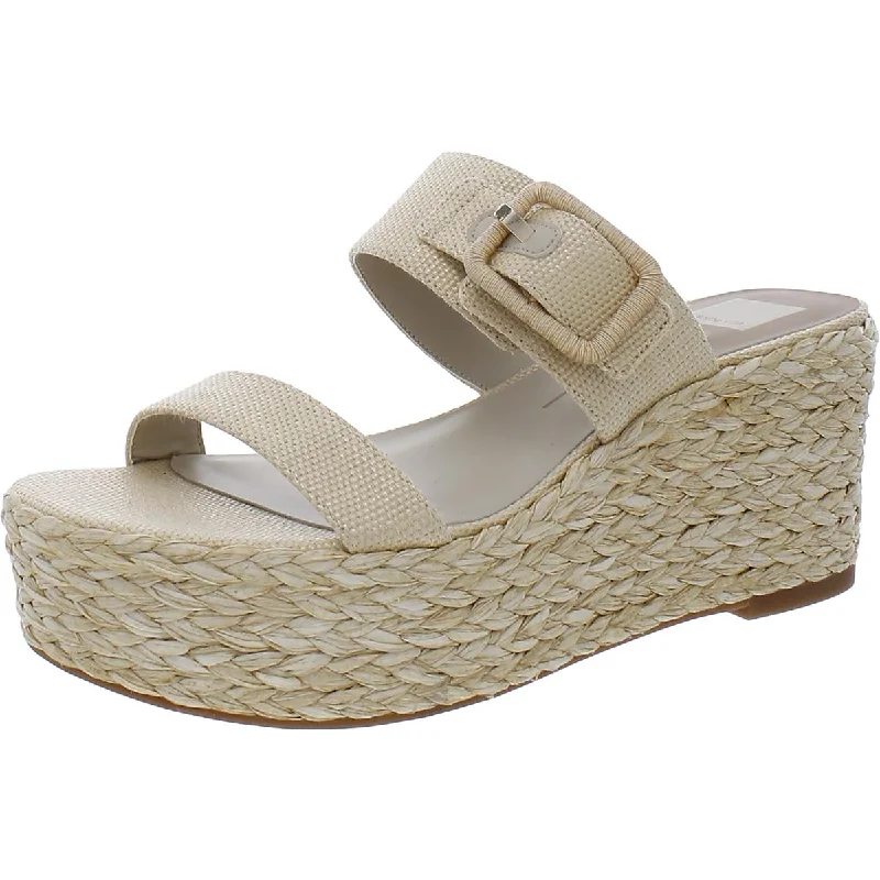 Dolce Vita Womens Buckle Woven Mule Sandals