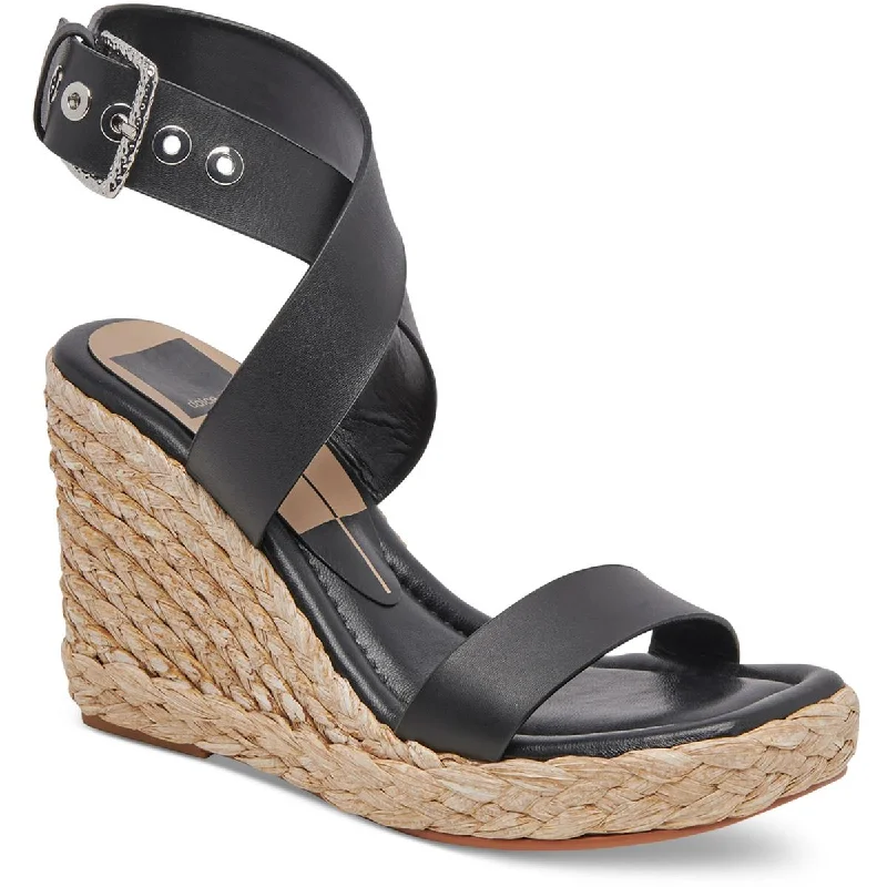 Dolce Vita Womens Leather Wedge Sandals