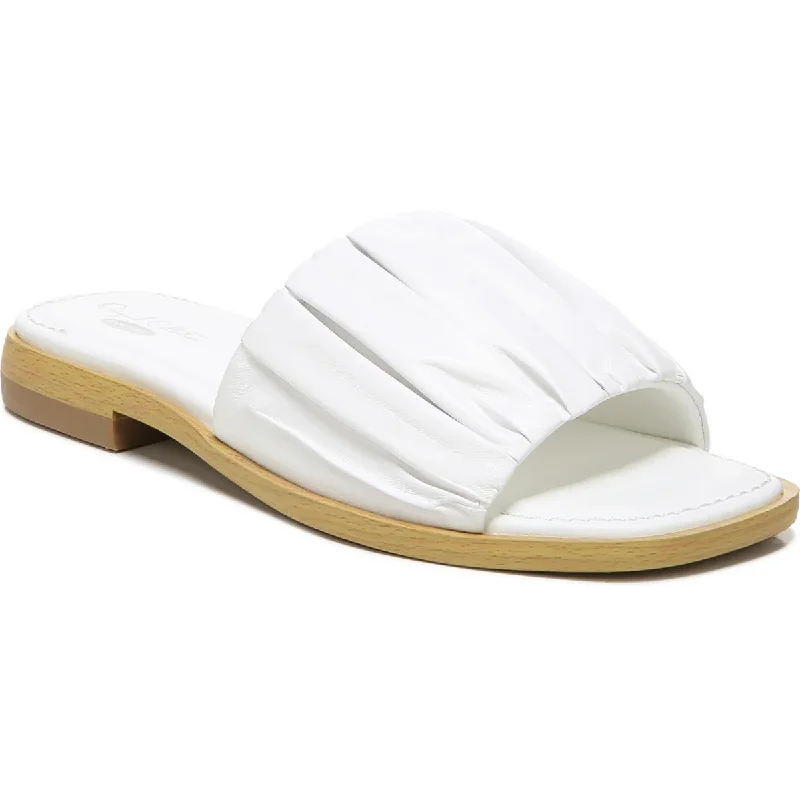 Dr. Scholl's Shoes Womens Mimosa Leather Slip On Slide Sandals