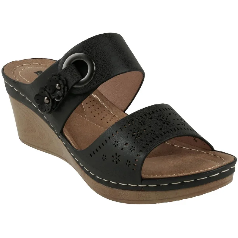 Good Choice Womens Faux Leather Wedge Sandals