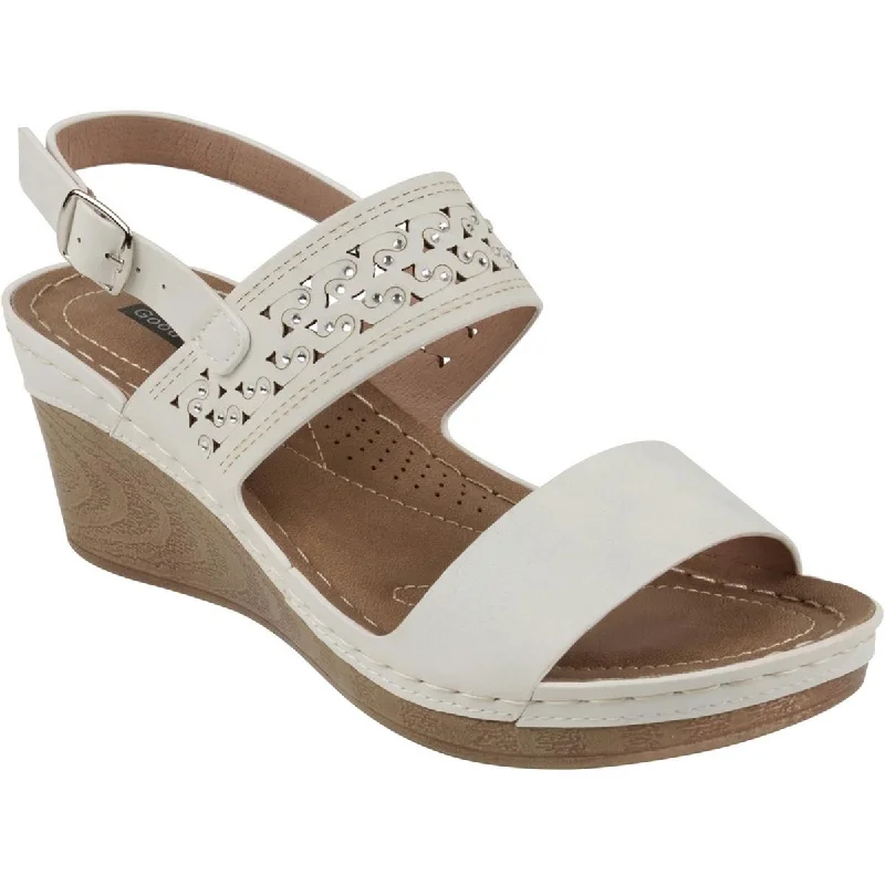 Good Choice Womens Foley Faux Suede Wedge Sandals