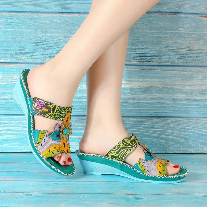 HALLIE™ BOHEMIAN NON-SLIP FLORAL ORTHOPEDIC SANDALS