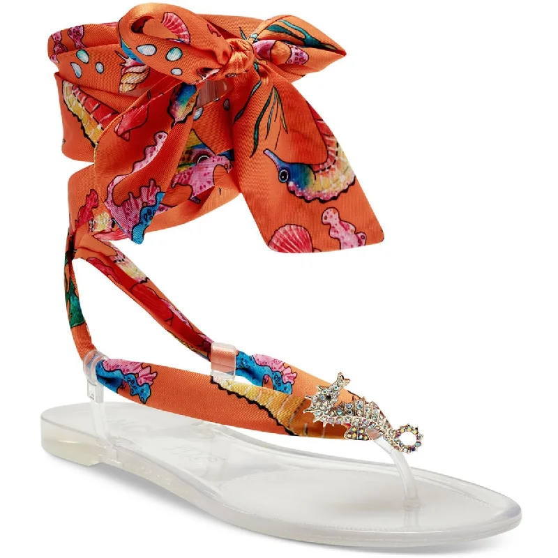 INC Womens Malana Embellished Jelly Sandals