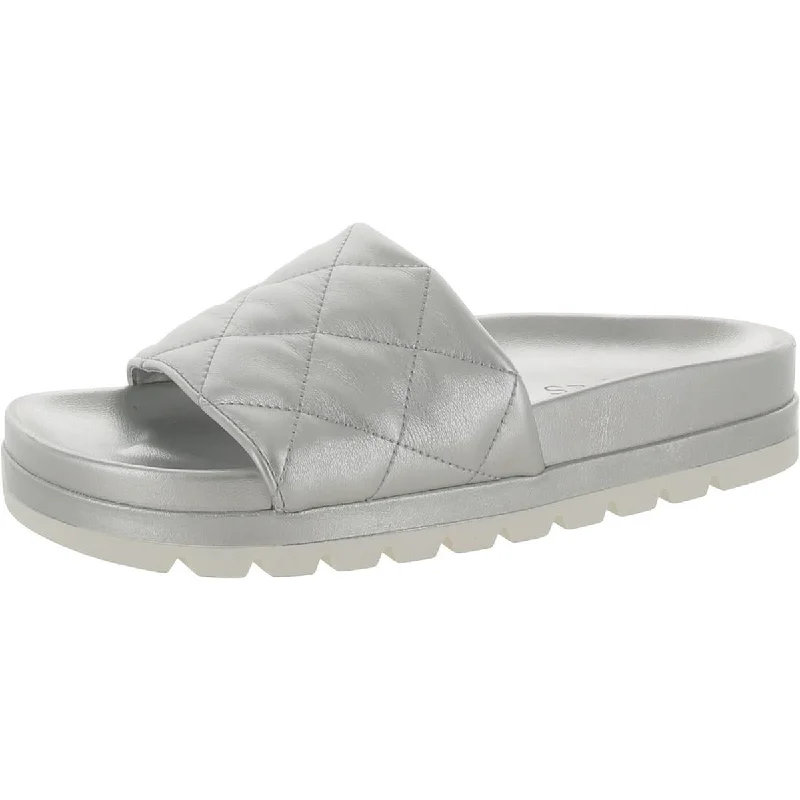 J/Slides Womens Rio Luxe Faux Leather Slide Sandals