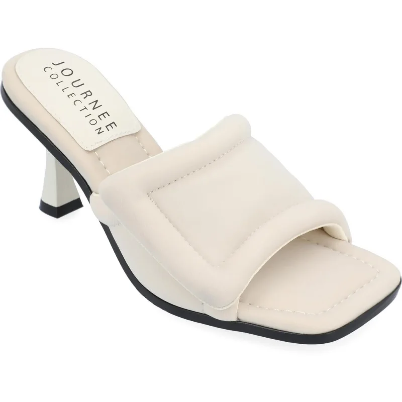 Journee Collection Womens Addriel Satin Slide Sandals