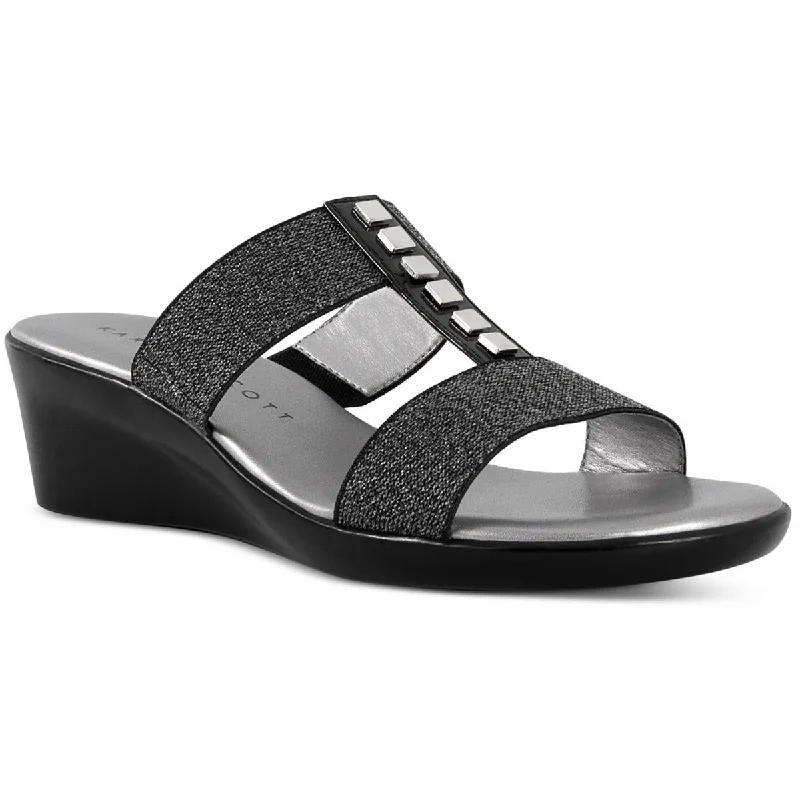 Karen Scott Womens Shirmaa Comfort Insole  Slide Sandals