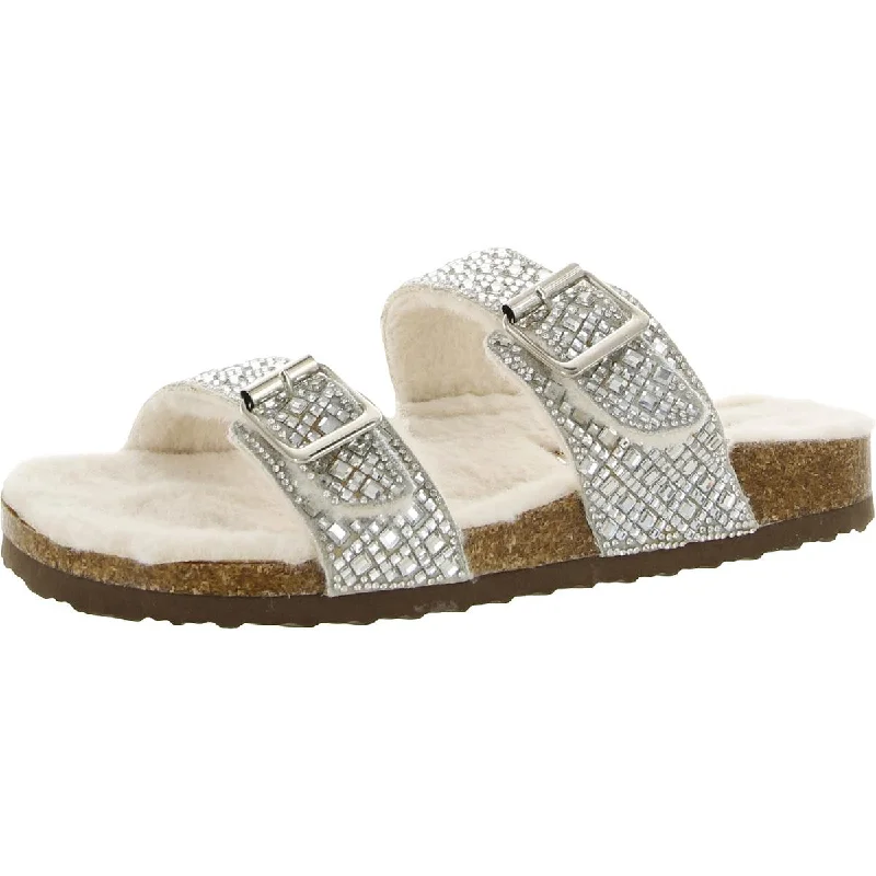 Madden Girl Womens Brandobf Slip On Flat Slide Sandals