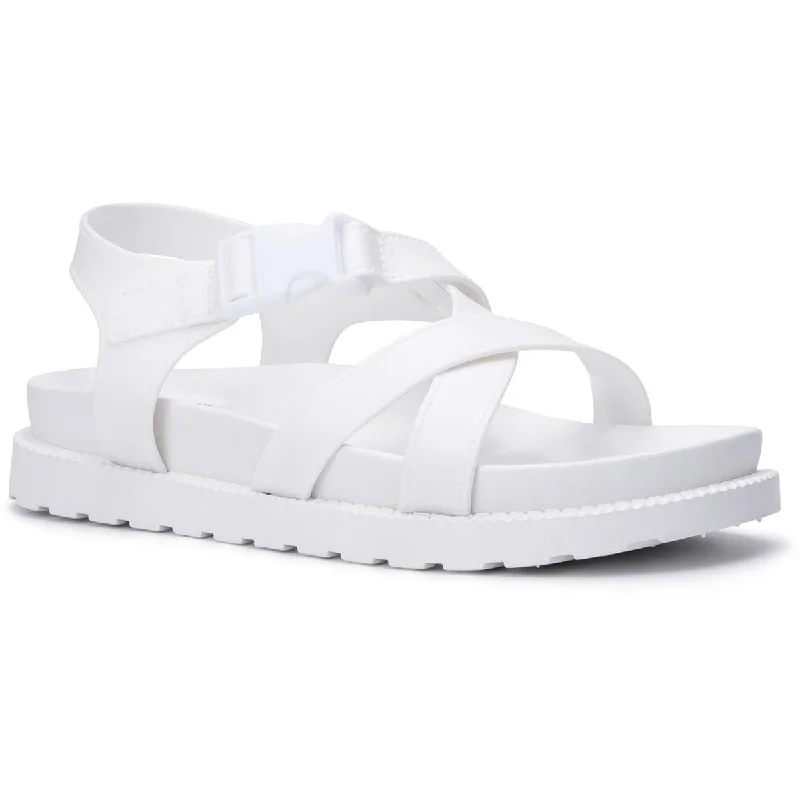 Olivia Miller Womens Tessa Footbed Flatform Strappy Sandals