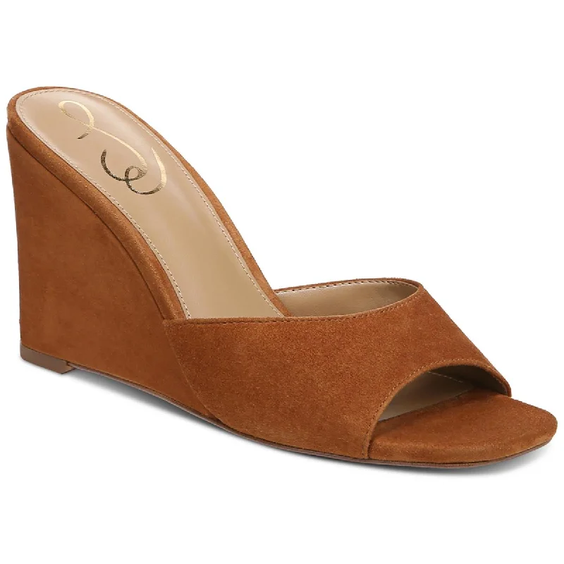 Sam Edelman Womens Merrick Suede Slip-On Wedge Sandals