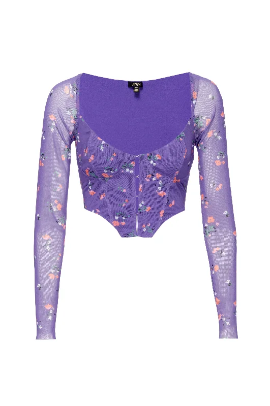 Grecian Corset Top | Violet Bouquet