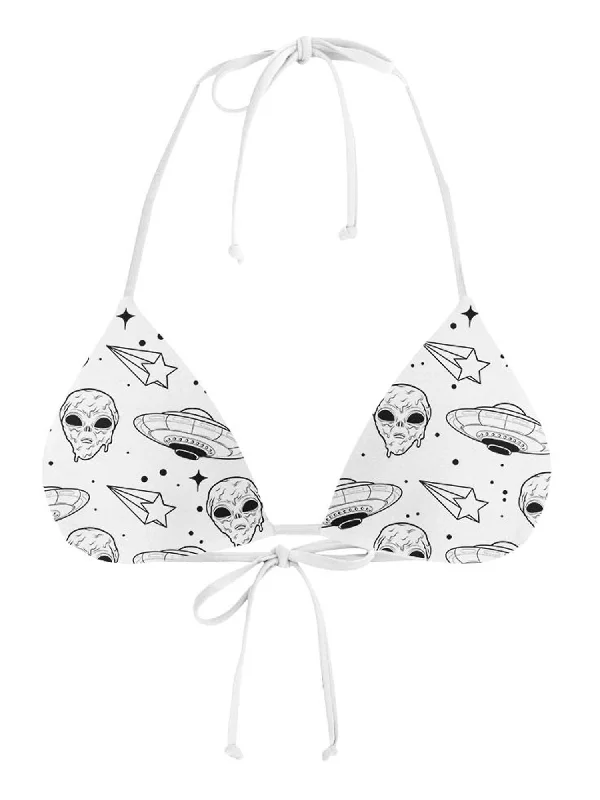 Alien Drip (White) Bikini Top