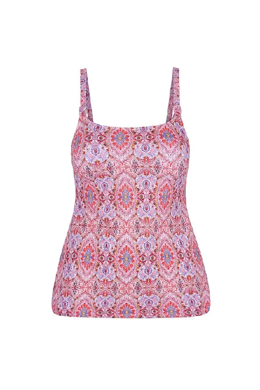 Amalfi Pink Scooped Tankini Top