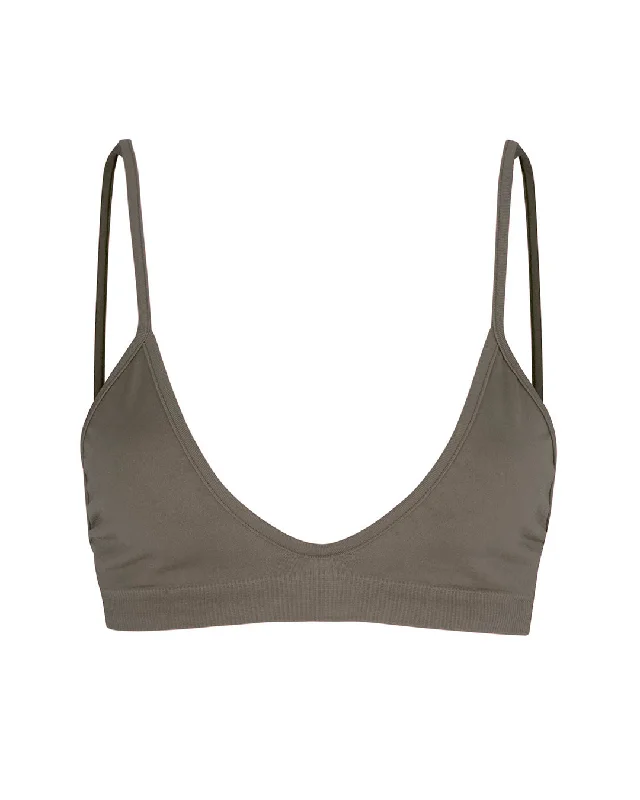 BLISSFUL Bikini Bra Top | Muddy Grey