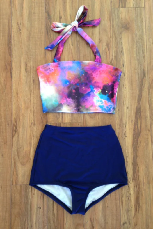 Galaxy with Navy Bottoms