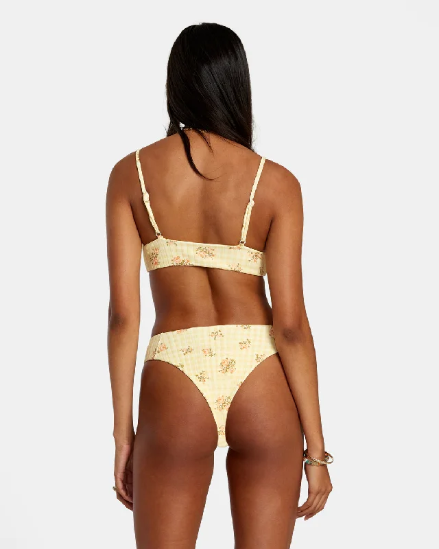 Cottage Wide Rib Cheeky Bikini Bottoms - Golden