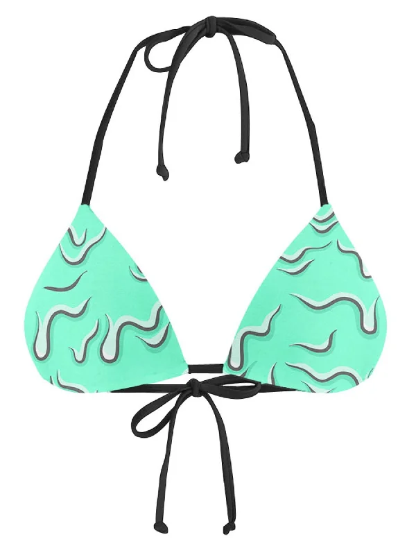 Drippy (Teal) Bikini Top