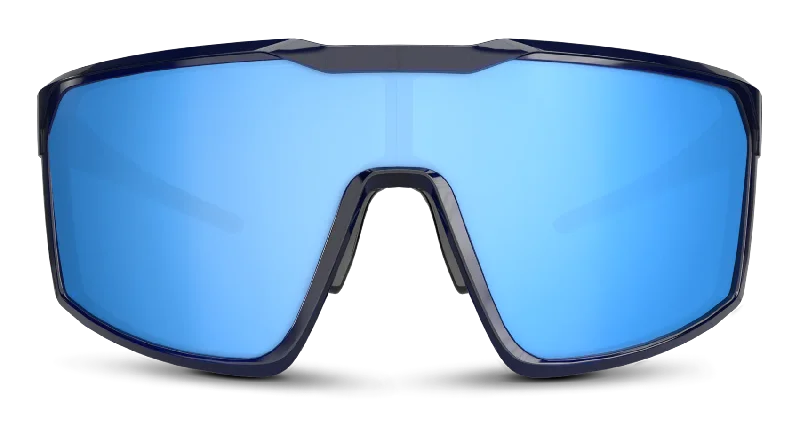 Transparent Smokey Blue Frame - Blue Mirror Lens