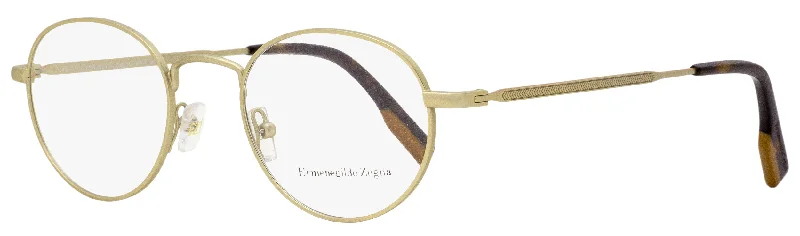 Ermenegildo Zegna Men's Oval Eyeglasses EZ5132 032 Matte Gold/Havana 47mm