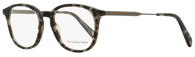 Ermenegildo Zegna Men's Square Eyeglasses EZ5140 055 Gray Havana/Ruthenium 50mm