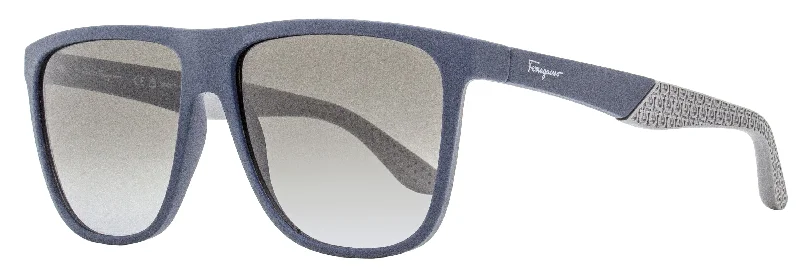 Ferragamo Men's Square Sunglasses SF1065S 401 Matte Dark Blue 59mm