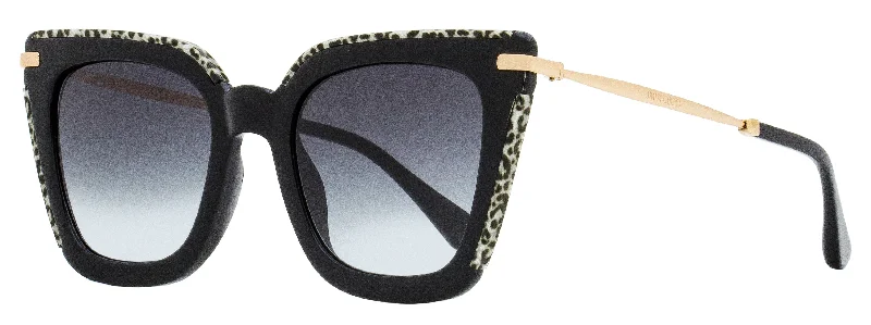 Jimmy Choo Women's Square Sunglasses Ciara /G FP39O Black/Leopard 52mm