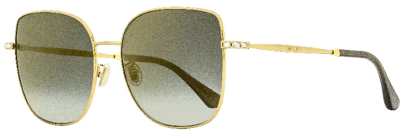 Jimmy Choo Women's Square Sunglasses Fanny/G/SK J5GFQ Gold/Gray Glitter 59mm