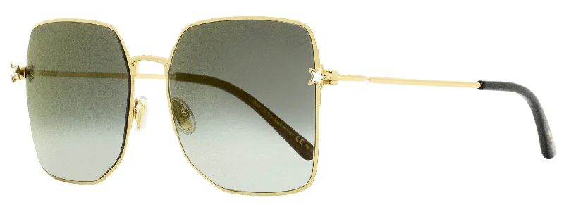 Jimmy Choo Women's Square Sunglasses Trisha/G/SK J5GFQ Gold/Black 58mm