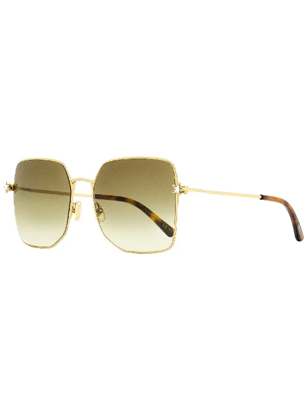 Jimmy Choo Women's Square Sunglasses Trisha/G/SK J5GHA Gold/Havana 58mm