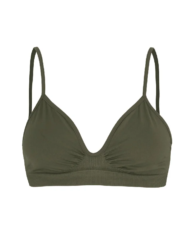 LIBERATED Bikini Bra Top | Olive