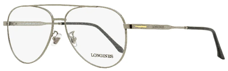 Longines Men's Aviator Eyeglasses LG5003H 008 Gunmetal/Black 56mm