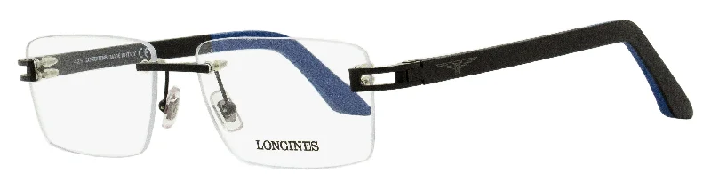 Longines Men's Rimless Eyeglasses LG5006H 002 Matte Black/Blue 55mm