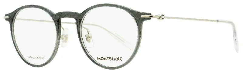 Montblanc Men's Pantos Eyeglasses MB0099O 001 Gray/Silver/Transparent 48mm