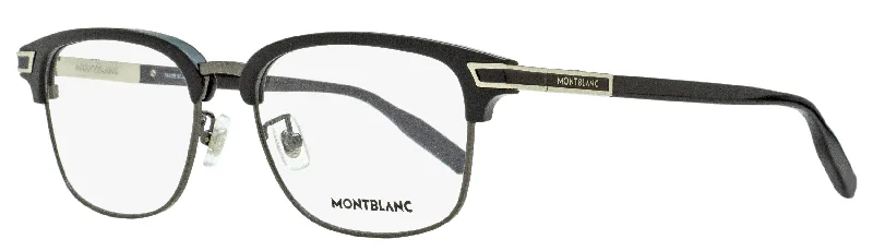 Montblanc Men's Rectangular Eyeglasses MB0043O 005 Black/Gunmetal 55mm