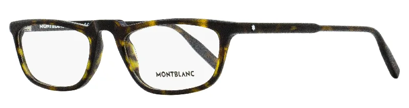 Montblanc Men's Rectangular Eyeglasses MB0053O 002 Havana 54mm