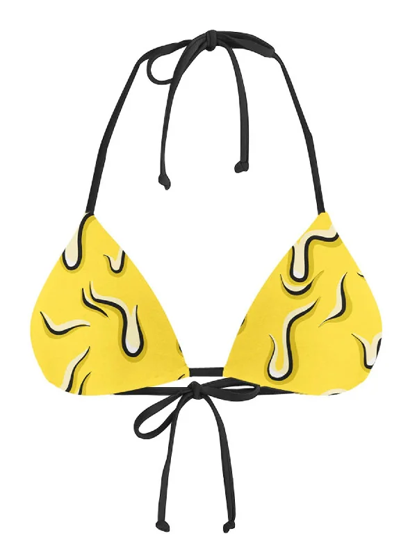 Neon Drippy (Yellow) Bikini Top