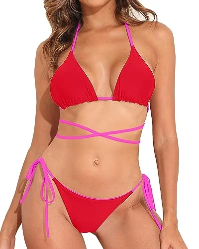 Reversible Bikini Set Strappy Swimwear