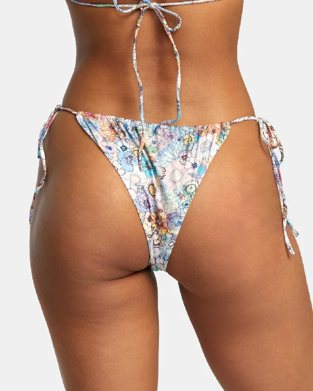 Sage Side Tie Skimpy Bikini Bottoms - Multi