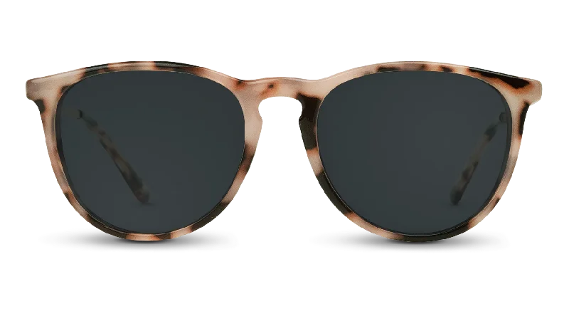 Shiny Beige Tortoise - Smoke Lens