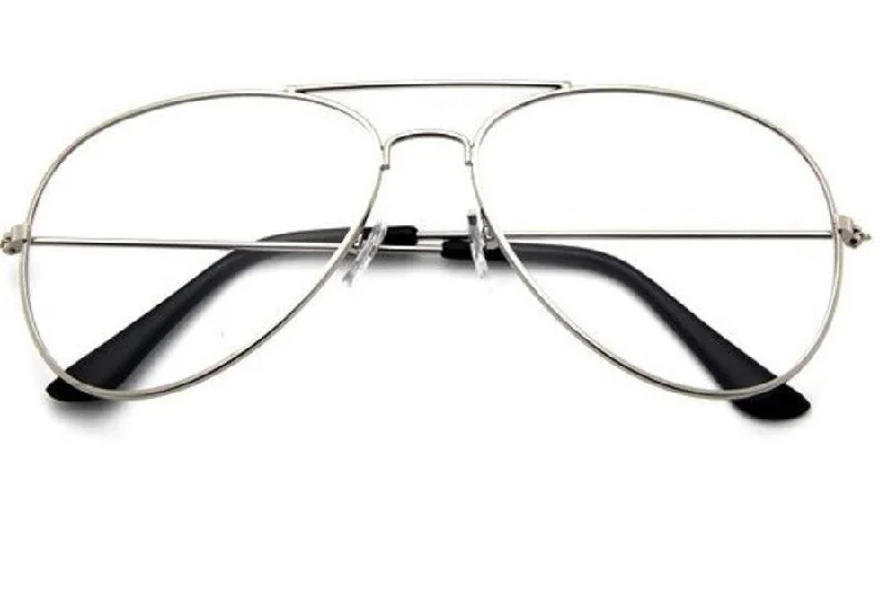 Silver Aviator Glasses