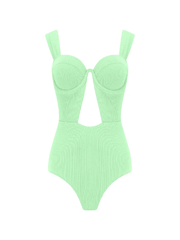 The Bustier Bodysuit - Pistachio