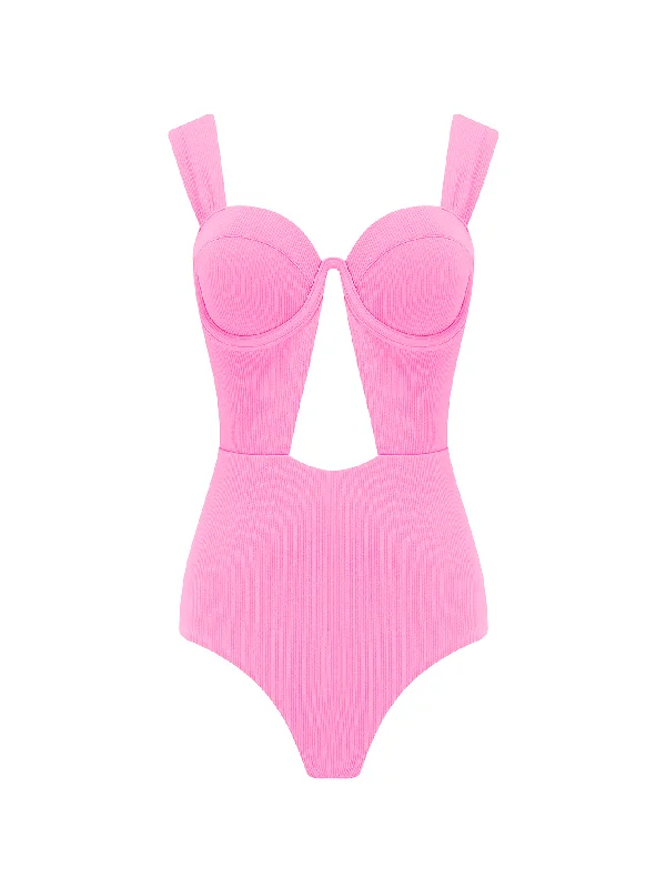 The Bustier Bodysuit - Strawberry