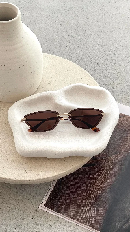 The Chandra Sunglasses - Light Gold Chocolate