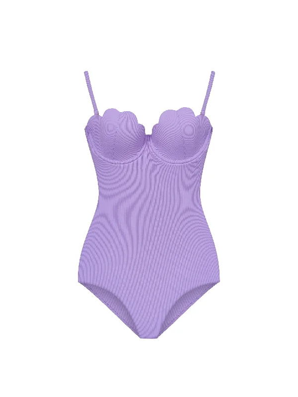 The Contour Swimsuit - Violet (Ribbed)