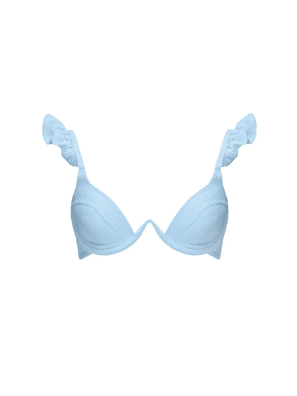 The Ruffle Bra - Powder Blue