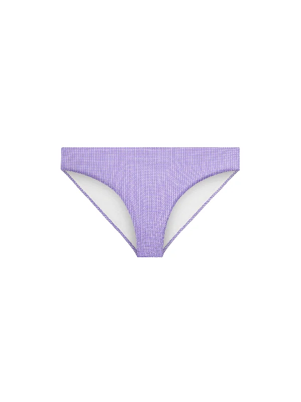 The Seamless Low Rise Brief (Full Coverage) - Violet (Microcheck)