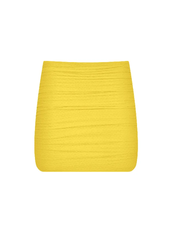 The Twiggy Miniskirt – Lemon (Embossed)