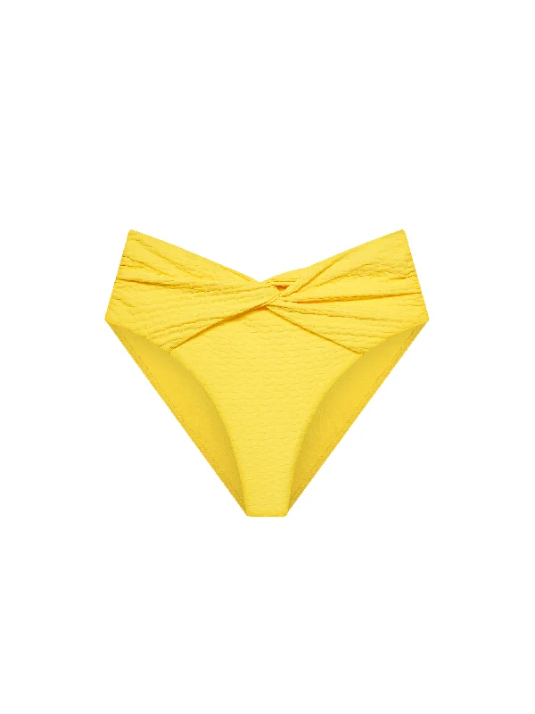 The Twist Brief - Lemon (Embossed)