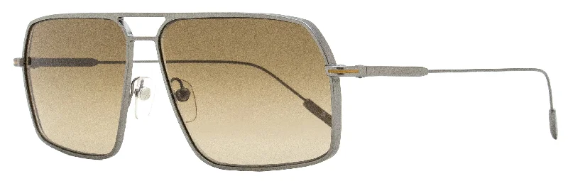 Zegna Men's Navigator Sunglasses EZ0193 09F Matte Gunmetal  62mm